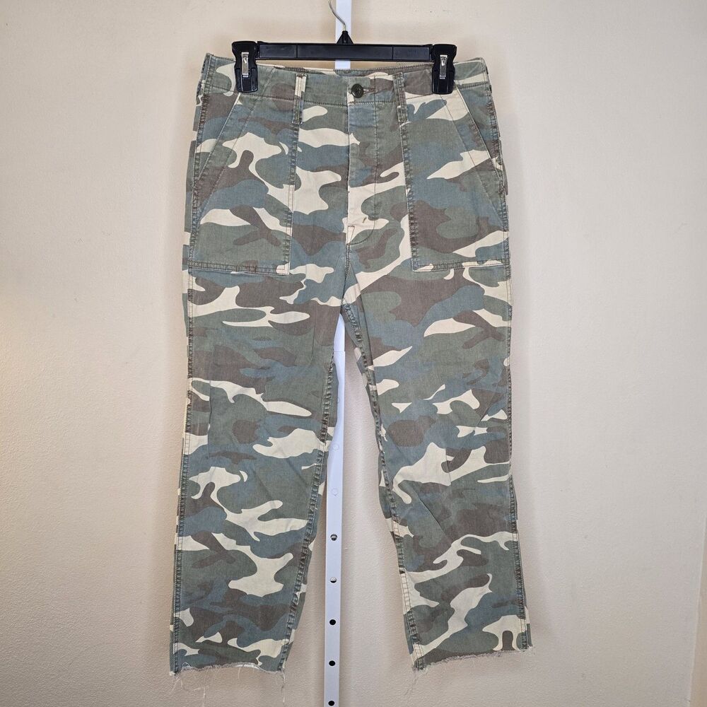 Mother Patch Pocket Private Ankle Fray in Camouflage Size 28 Button Fly